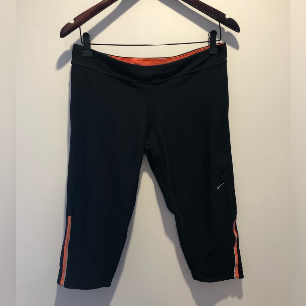 Nike Black and Orange Dri-FIT Apparel